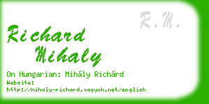 richard mihaly business card
